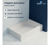 Душевой поддон прямоугольный RGW B/CL-S 900x1000 мм акрил 16180290-51