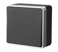 Выключатель одноклавишный проходной Gallant черный/хром W5012035