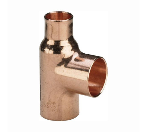 Тройник переходный Viega 22x15x15 мм медь 101725