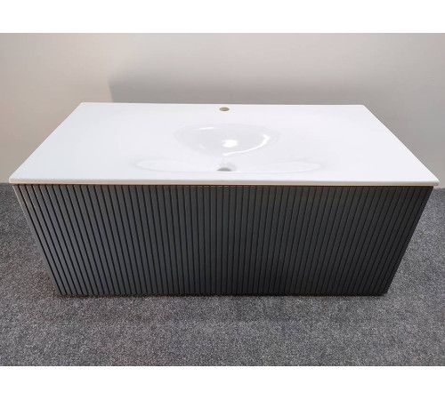 Комплект мебели для ванной Tiffany World Shape 122x52 см подвесной серый матовый SHAP120-G/548001 RAL 7016