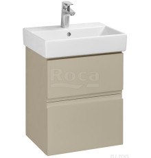 Тумба под раковину Roca Oleta подвесная 2 ящика 460x548x374 мм капучино матовый A857638515