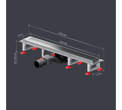 Трап для душа линейный AM.PM Masterflow Cut Gradient 60 см W01SC-P11-060-01SB
