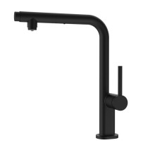 Смеситель для кухни AQUAme Cucina с выдвижным L-образным изливом и фильтром AQM9903MB