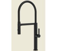 Смеситель для кухни AQUAme Cucina с гибким изливом черный матовый AQM9904MB