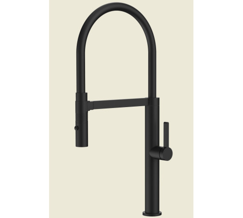 Смеситель для кухни AQUAme Cucina с гибким изливом черный матовый AQM9904MB