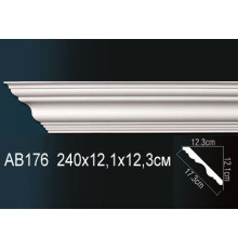 Карниз потолочный Perfect AB176 полиуретановый 125x125x2000 мм AB176