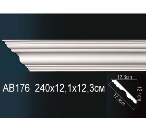 Карниз потолочный Perfect AB176 полиуретановый 125x125x2000 мм AB176