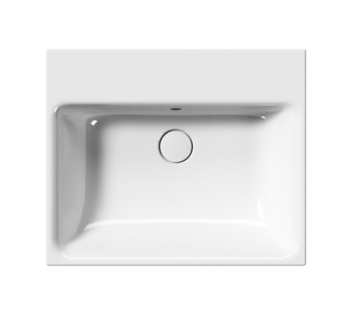 Раковина накладная/подвесная GSI Nubes 600x500 мм с отверстием белая глянцевая 9631111