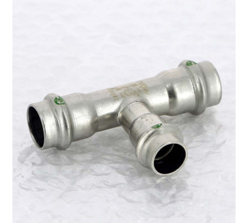 Тройник пресс Viega Sanpress Inox 18x15x18 мм нержавеющая сталь 435929