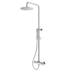 Душевая стойка с термостатическим смесителем Plumberia Selection IXO верхний душ 25 см хром XO6302CR