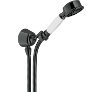 Душевой набор с шланговым подсоединением Nobili AD143/7FLP черный глянцевый