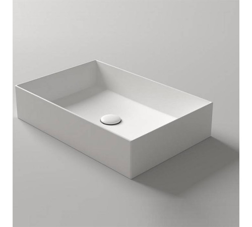 Раковина накладная Simas Agile 60х40 см без отверстий без перелива белый матовый AG60 bi matt