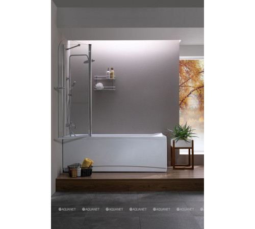 Шторка для ванны Aquanet SG-1200 150x120 см стекло 6 мм прозрачное SG-1200