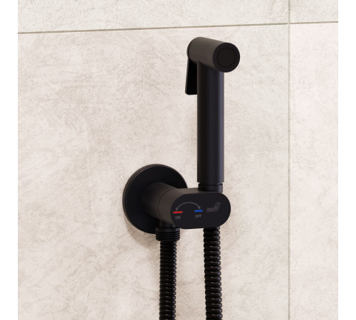 Гигиенический душ со смесителем RGW SP-213B черный 581408213-04