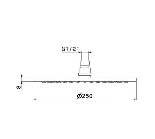 Верхний душ Kerama Marazzi Ole 25 см круглый хром 27747KM.21.018
