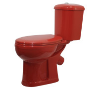 Унитаз-компакт Santek Дора Антивсплеск горизонтальный выпуск красный 47360110402