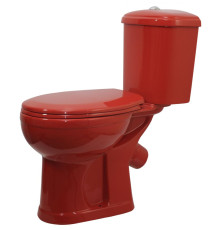 Унитаз-компакт Santek Дора Антивсплеск горизонтальный выпуск красный 47360110402