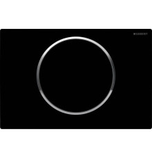 Смывная клавиша Geberit Sigma10 смыв-стоп черный/глянцевый хром 115.758.KM.5