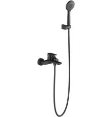 Смеситель для ванны с душевым набором Aquanet ЛИРА 3jet матовый черный AQ1449MB