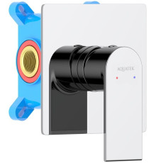 Смеситель для душа Aquanet ЛИРА скрытого монтажа 1 режим (внешняя и скрытая часть) хром AQ1466CR