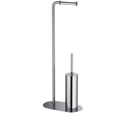 Стойка напольная с ершиком и держателем туалетной бумаги Aquanet Оберон хром AQ4231CR