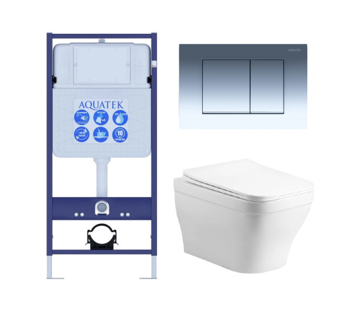 Комплект инсталляции 4 в 1 AQUATEK АМАДЕО cm (рама INS-0000012, кнопка KDI-0000010, унитаз AQ1180-00) cm-010