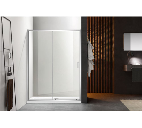 Душевая дверь Aquanet Aria раздвижная 1200x2000 мм хром прозрачное стекло AQ ARI RA 12020CH