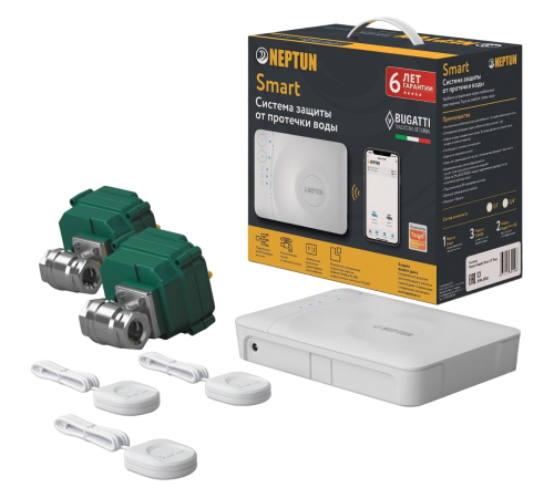 Система контроля протечки воды Neptun Bugatti Smart 3/4 Tuya НС-1430995