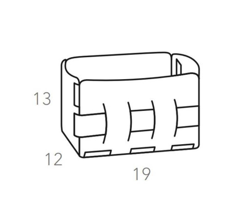 Корзинка ADJ Mini Bottega 12х19х13 см черный/серый 1012.01/03