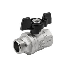 Кран шаровой Högert Technik Strong T 1/2 НВ ручка-бабочка EV122201