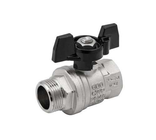 Кран шаровой Högert Technik Strong T 1/2 НВ ручка-бабочка EV122201