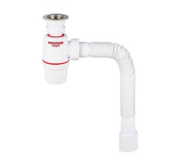 Сифон для раковины Wirquin NEO AIR 1 1/4 x 40 мм с выпуском и гофрой 30987079