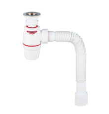 Сифон для раковины Wirquin NEO AIR 1 1/4 x 40 мм с выпуском и гофрой 30987079