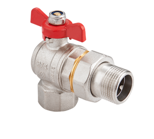 Кран шаровой угловой Hogert Technik Premium ГОСТ 1 НВ PN 40 бабочка с полусгоном BV92206