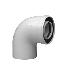 Отвод коаксиальный 90° Vaillant 60/100 мм PP 4620257009