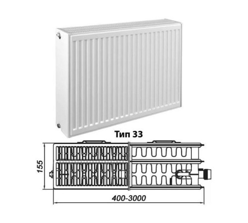 Радиатор стальной панельный Kermi therm-x2 Profil-K 33 200x1800 мм боковое подключение FK0330201801NXK