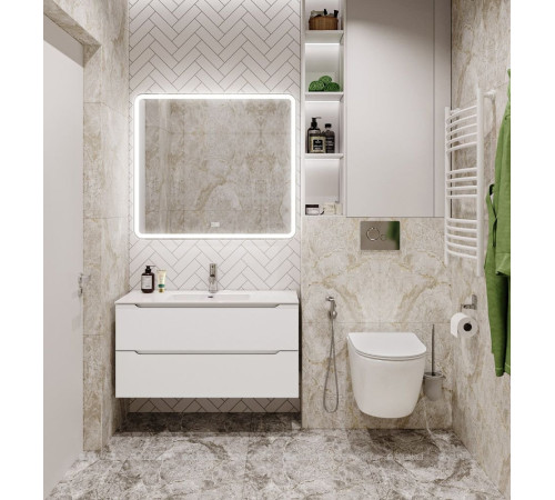 Тумба под раковину BelBagno Etna 90 см подвесная белый глянец ETNA-900-2C-SO-BL-P