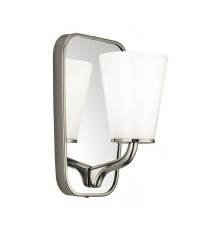 Светильник настенный Devon&Devon Twinkle 14х21 см IP20 никель блестящий DETWINKLENK