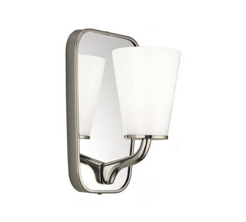 Светильник настенный Devon&Devon Twinkle 14х21 см IP20 никель блестящий DETWINKLENK