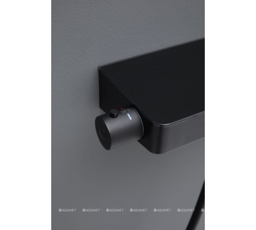 Душевая полка Allen Brau Fantasy с термостатом и ручным душем черный матовый 5.11002-31