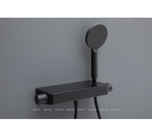 Душевая полка Allen Brau Fantasy с термостатом и ручным душем черный матовый 5.11002-31