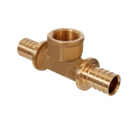 Тройник аксиальный Hoobs 25x3.5-3/4-25x3.5 мм с внутренней резьбой HB-PEXTG-253425