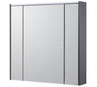 Шкаф зеркальный Roca Ronda 800х780х145 мм LED подсветка розетка Белый глянец/антрацит ZRU9302970