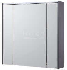 Шкаф зеркальный Roca Ronda 800х780х145 мм LED подсветка розетка Белый глянец/антрацит ZRU9302970