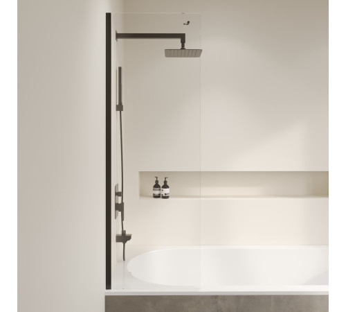 Шторка на ванну RGW SC-056B 400 мм профиль черный 351105640-14