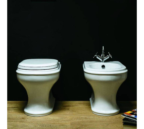 Унитаз напольный Azzurra Charme 52x40x42 см Bianco lucido CHVCTT000000BI