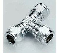Тройник обжимной хромированный Tiemme 12 мм 1130008