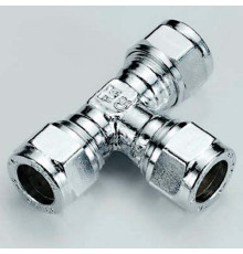 Тройник обжимной хромированный Tiemme 12 мм 1130008