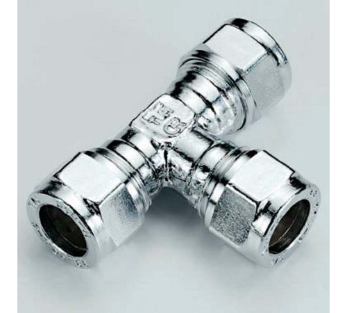 Тройник обжимной хромированный Tiemme 12 мм 1130008