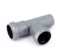 Тройник канализационный Sinikon Стандарт 40x40 мм 87° 508011.R